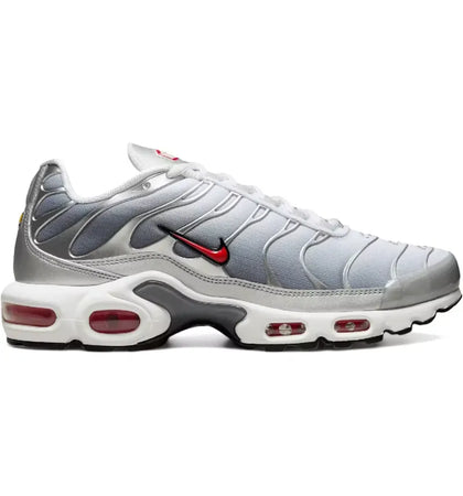 Nike Air Max Plus Metallic Silver University Red (Women's) - authentic Nike sneakers