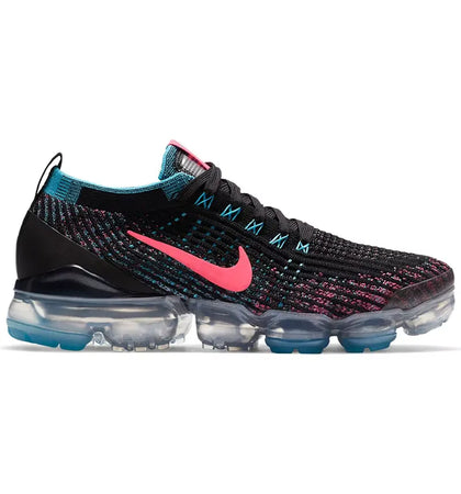 Nike Air VaporMax Flyknit 3 Black Baltic Blue Hyper Pink (Women's) - authentic Nike sneakers