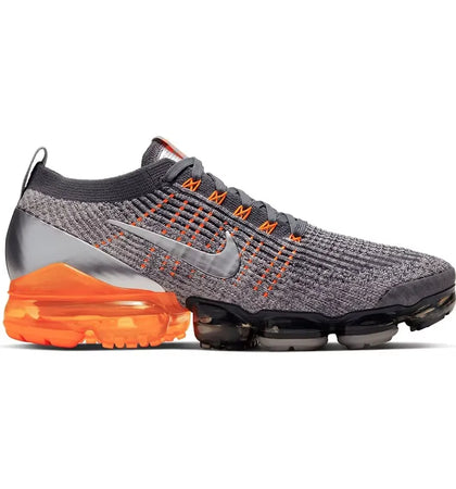 Nike Air VaporMax Flyknit 3 Dark Grey Total Orange - authentic Nike sneakers