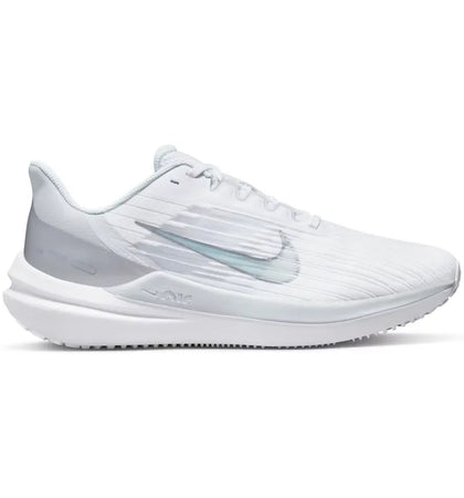 Nike Air Winflo 9 White Metallic Silver (Women's) - authentic Nike sneakers