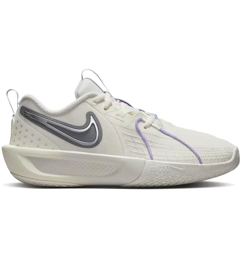 Nike Air Zoom GT Cut 3 Sail Light Bone Metallic Silver Smoke Grey (GS) - vue 360