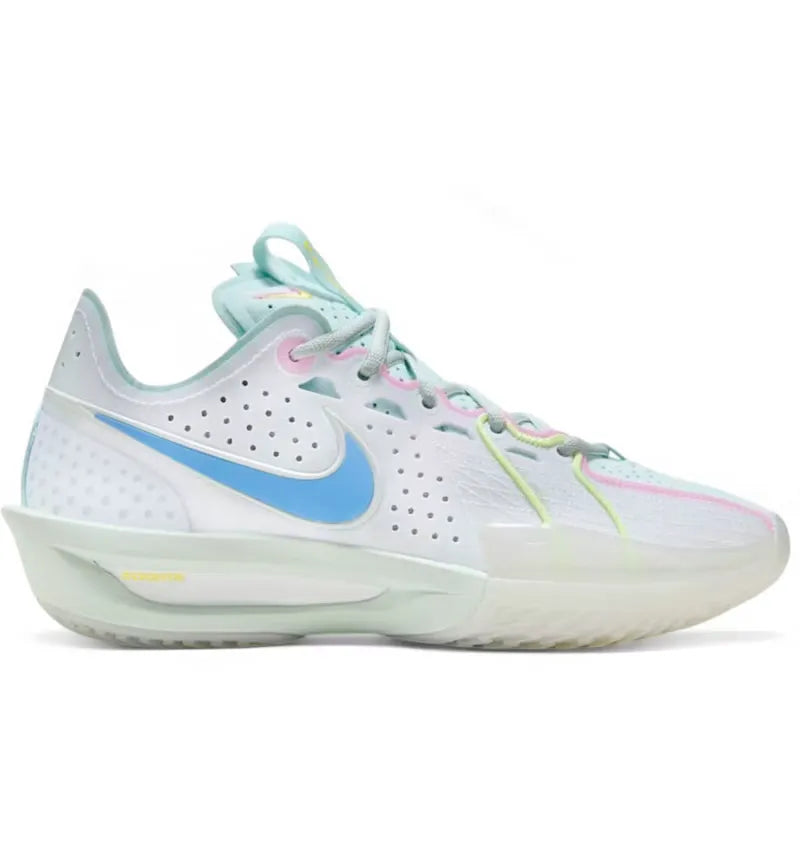 Nike Air Zoom GT Cut 3 White Aquarius Blue (Women's) - vue 360