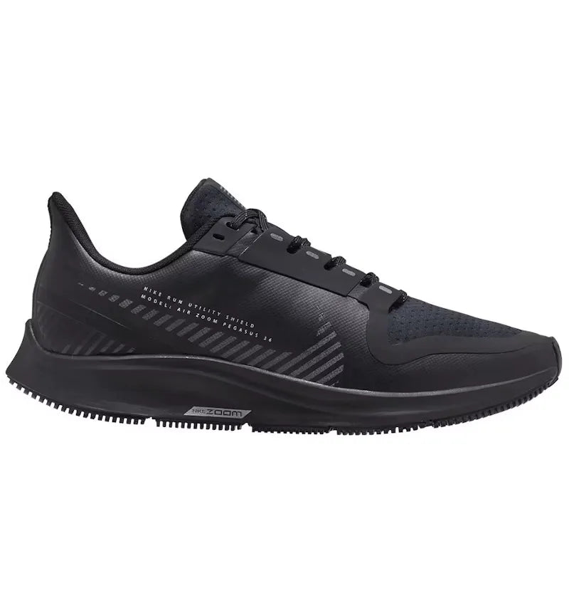 Nike Air Zoom Pegasus 36 Shield Black Metallic Silver (Women's) - vue 360