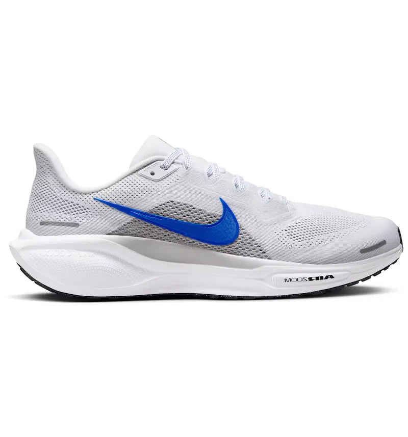 Nike Air Zoom Pegasus 41 White Wolf Grey Pure Platinum Racer Blue - vue 360