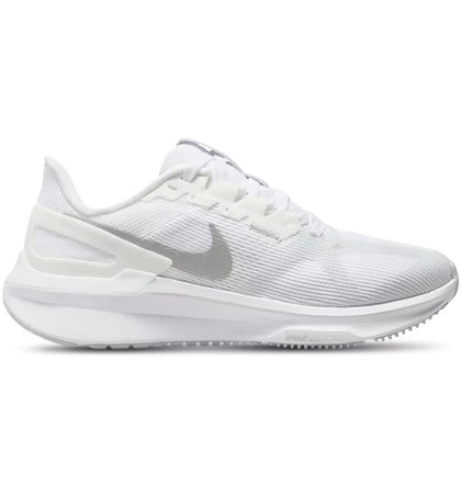 Nike Air Zoom Structure 25 White Metallic Silver (Women's) - authentic Nike sneakers