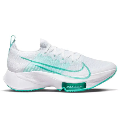 Nike Air Zoom Tempo Next% Flyknit White Turquoise (Women's) - authentic Nike sneakers