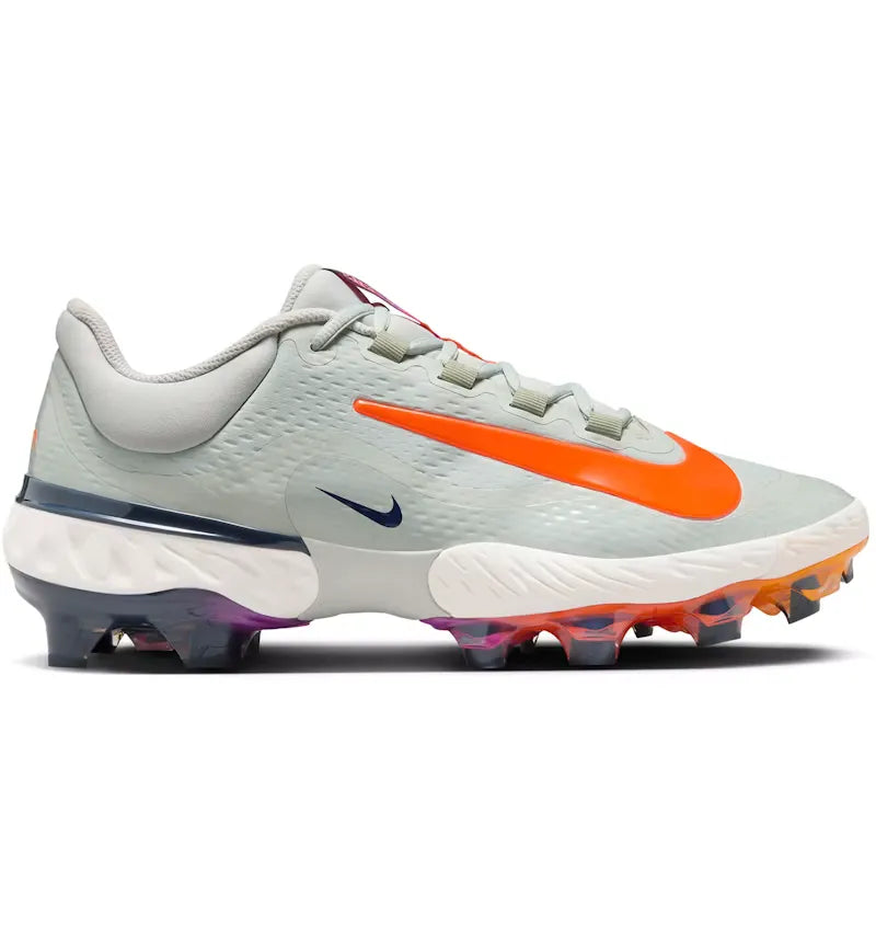 Nike Alpha Huarache Elite 4 Low MCS Light Silver Jade Horizon Phantom Laser Orange - vue 360