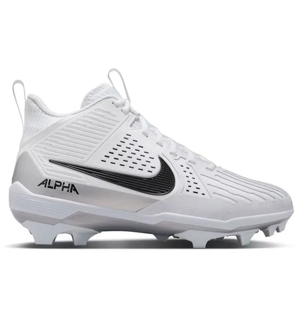 Nike Alpha Menace Strong White Metallic Silver Black - authentic Nike sneakers