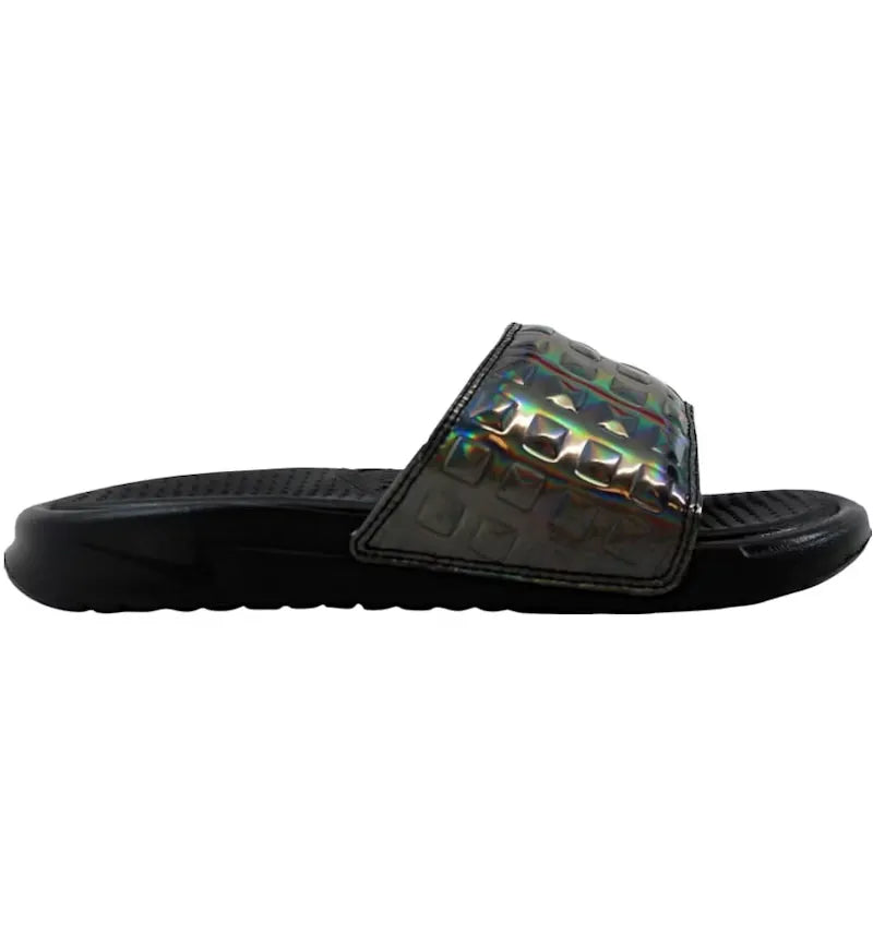 Nike Benassi JDI Ultra Premium Black/Black-Silver (Women's) - vue 360
