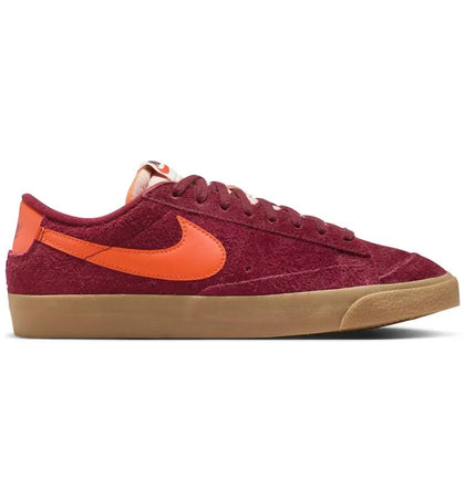 Nike Blazer Low '77 Vintage Team Red Safety Orange Gum (Women's) - authentic Nike sneakers