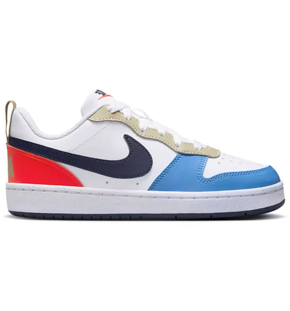 Nike Court Borough Low Recraft White Light Crimson Blue Beyond Thunder Blue (GS) - authentic Nike sneakers