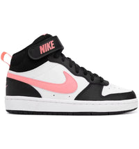 Nike Court Borough Mid 2 Black White Sunset Pulse (GS)