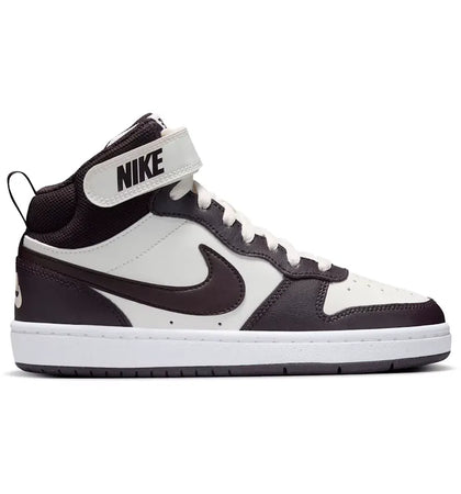 Nike Court Borough Mid 2 Sail White Burgundy Ash (GS) - authentic Nike sneakers