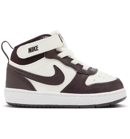 Nike Court Borough Mid 2 Sail White Burgundy Ash (TD) - authentic Nike sneakers