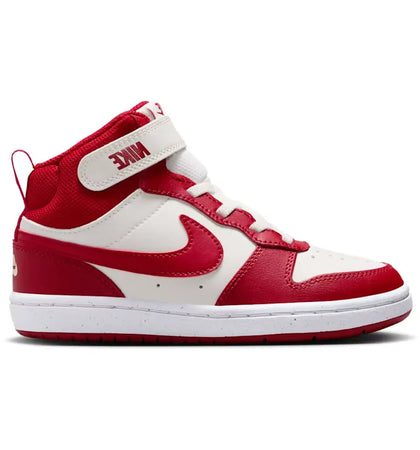 Nike Court Borough Mid 2 Sail White Gym Red (PS) - authentic Nike sneakers