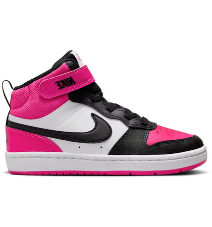 Nike Court Borough Mid 2 White Fierce Pink Black (PS) - authentic Nike sneakers