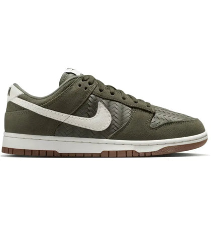 Nike Dunk Low Premium SE Woven Medium Olive Gum (Women's) - authentic Nike sneakers