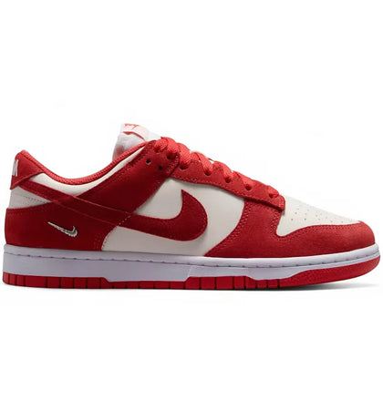 Nike Dunk Low Sail White Metallic Silver Light Crimson (Women's) - authentic Nike sneakers