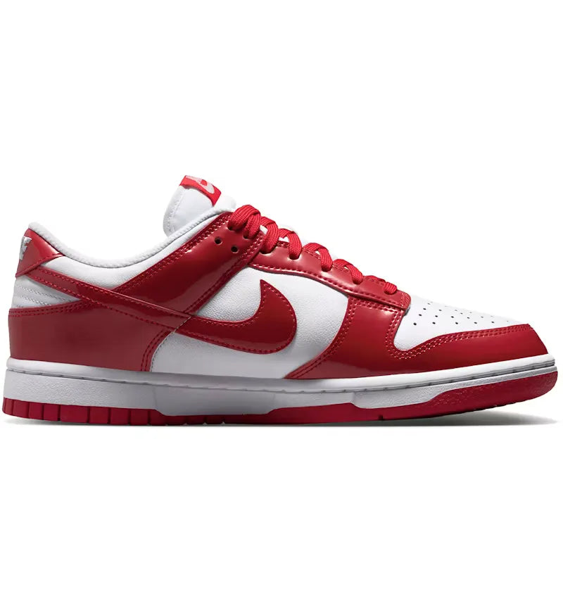 Nike Dunk Low SE Patent White University Red (Women's) - vue 360