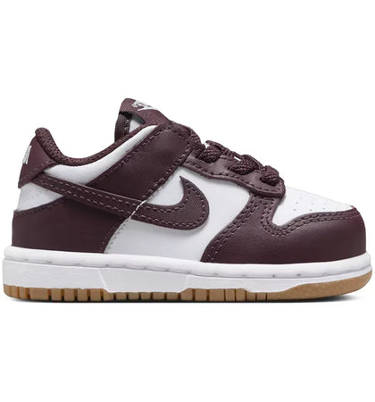 Nike Dunk Low White Gum Light Brown Burgundy Crush (TD) - authentic Nike sneakers