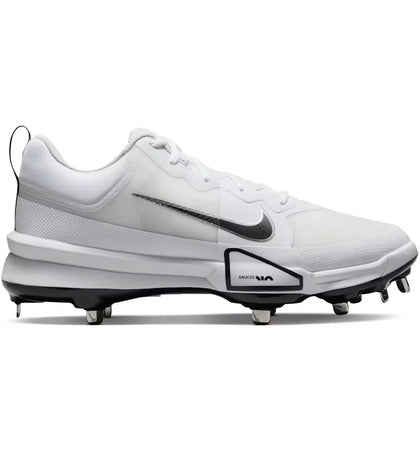 Nike Force Zoom Trout 9 Pro White Pure Platinum Metallic Silver Black - authentic Nike sneakers