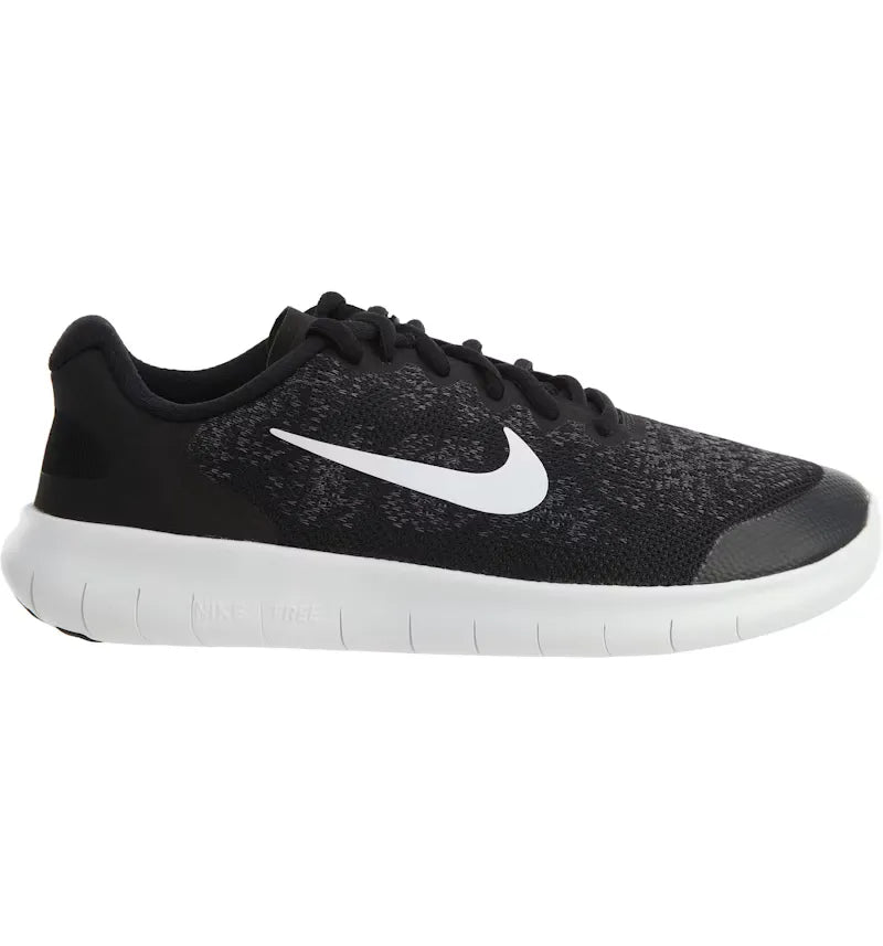 Nike Free Rn 2017 Black White Dark Grey (GS) - vue 360