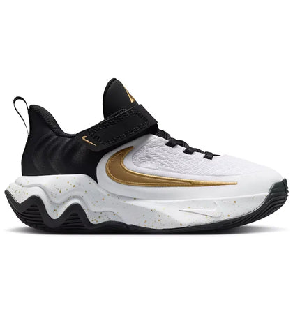 Nike Giannis Immortality 4 Black White Metallic Gold (PS) - authentic Nike sneakers