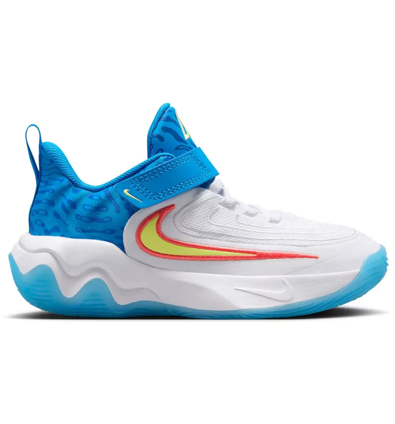 Nike Giannis Immortality 4 SE White Photo Blue Hyper Royal Light Lemon Twist (PS) - vue 360