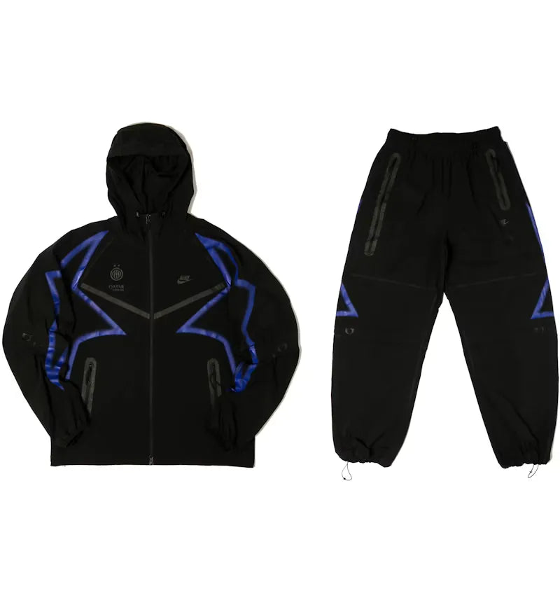 Nike Inter Milan One Block Down Tech Woven Suit Black/Blue - vue 360