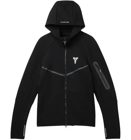 Nike Kobe Bryant Tech Fleece Windrunner Full Zip Jacket Black/White - authentic Nike apparel