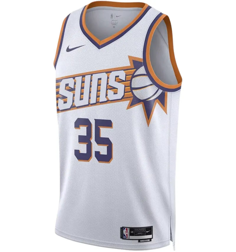 Nike NBA Phoenix Suns Kevin Durant Asociation Edition Dri-Fit Swingman T-shirt White/Purple/Orange (Herren) - vue 360