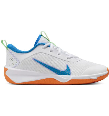Nike Omni Multi-Court White Vapor Green Total Orange Photo Blue (GS) - authentic Nike sneakers