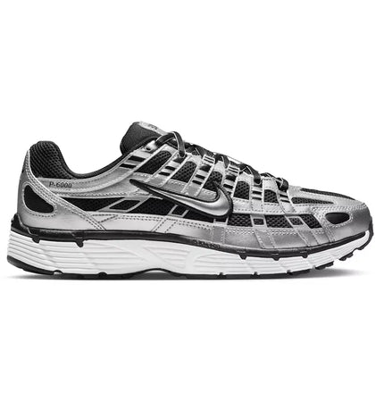 Nike P-6000 Metallic Silver Black White (Women's) - authentic Nike sneakers