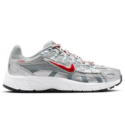 Nike P-6000 Metallic Silver Gym Red (GS) - authentic Nike sneakers