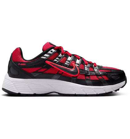 Nike P-6000 University Red Metallic Silver Dark Smoke Grey Black (GS) - authentic Nike sneakers