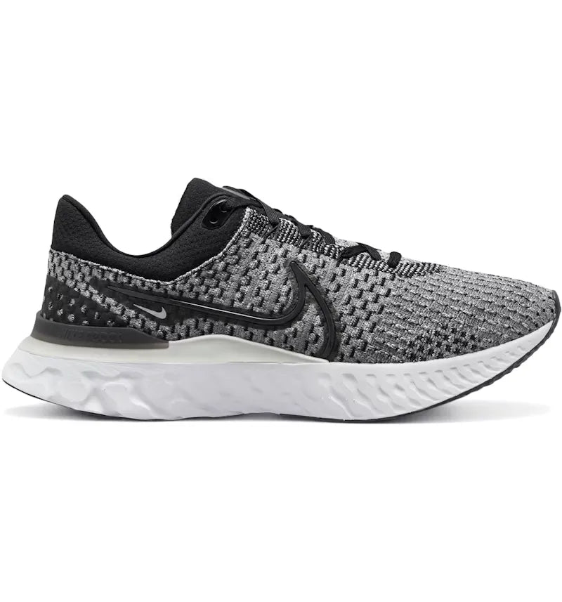 Nike React Infinity Run Flyknit 3 Black Grey Fog - vue 360
