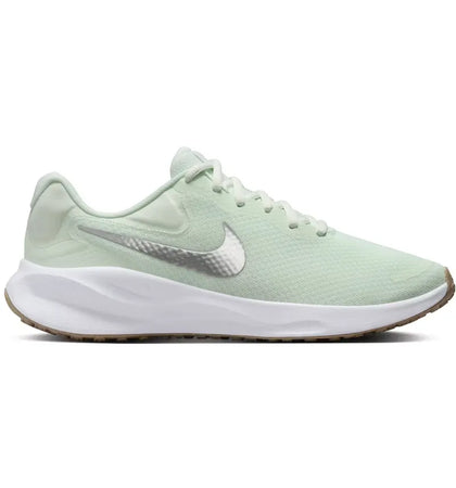 Nike Revolution 7 Barely Green White Platinum Tint Metallic Silver (Women's) - authentic Nike sneakers