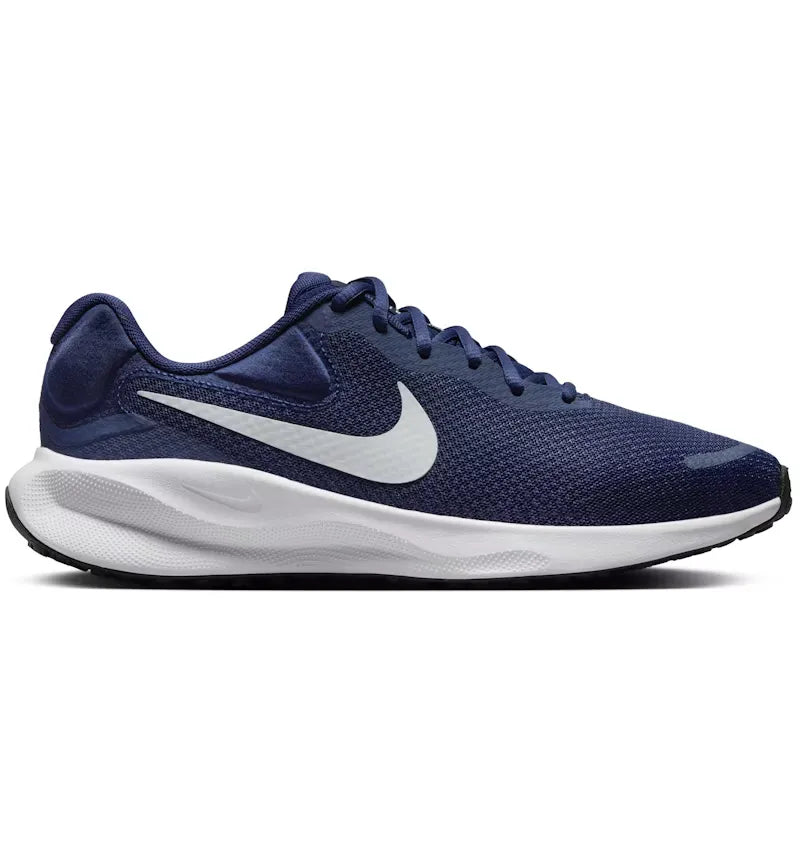 Nike Revolution 7 Midnight Navy Black White Pure Platinum - vue 360