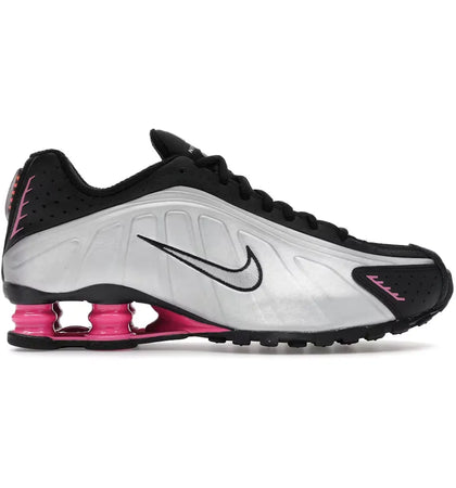 Nike Shox R4 Black Metallic Silver Pinksicle (Women's) - authentic Nike sneakers