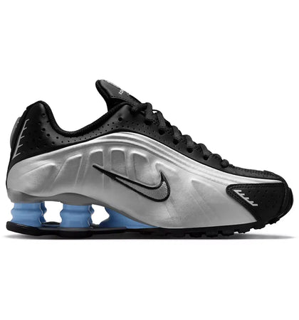 Nike Shox R4 Metallic Silver Black Psychic Blue (GS) - authentic Nike sneakers