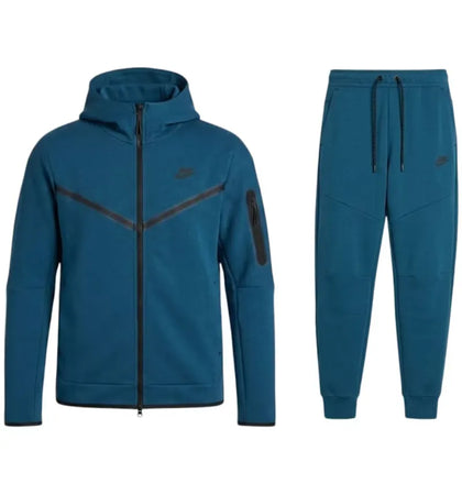 Nike Sportswear Tech Fleece Hoodie & Joggers Set (FW24) Court Blue Black - authentic Nike apparel