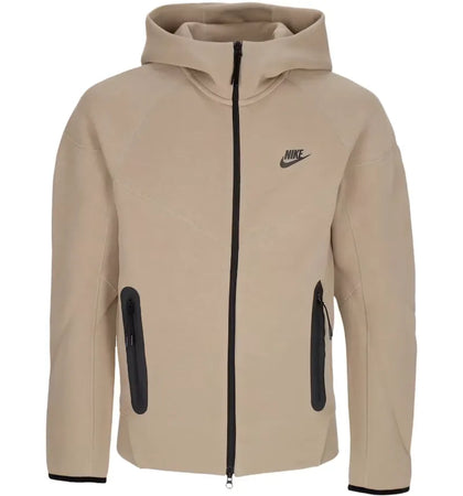 Nike Sportswear Tech Fleece Windrunner Full-Zip Hoodie Khaki/Black - authentic Nike apparel
