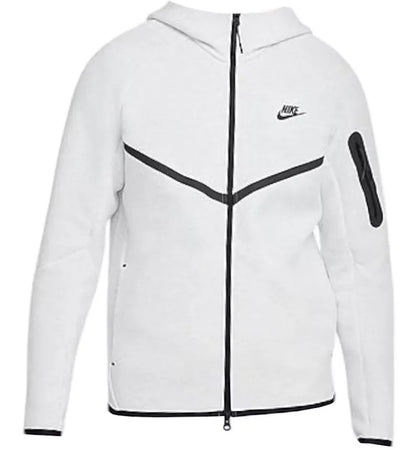 Nike Sportswear Tech Fleece Windrunner Hoodie Birch Heather/Black - authentic Nike apparel