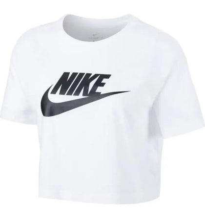 Nike Sportswear Women's Essential Cropped T-shirt White - authentic Nike apparel