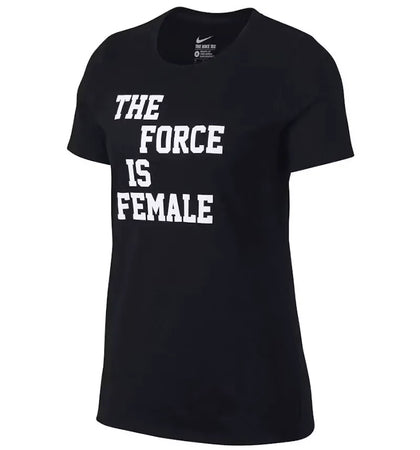 Nike Sportswear Women's Force Is Female T-shirt Black - authentic Nike apparel