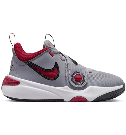 Nike Team Hustle D 11 Cement Grey Black White Gym Red (GS) - authentic Nike sneakers