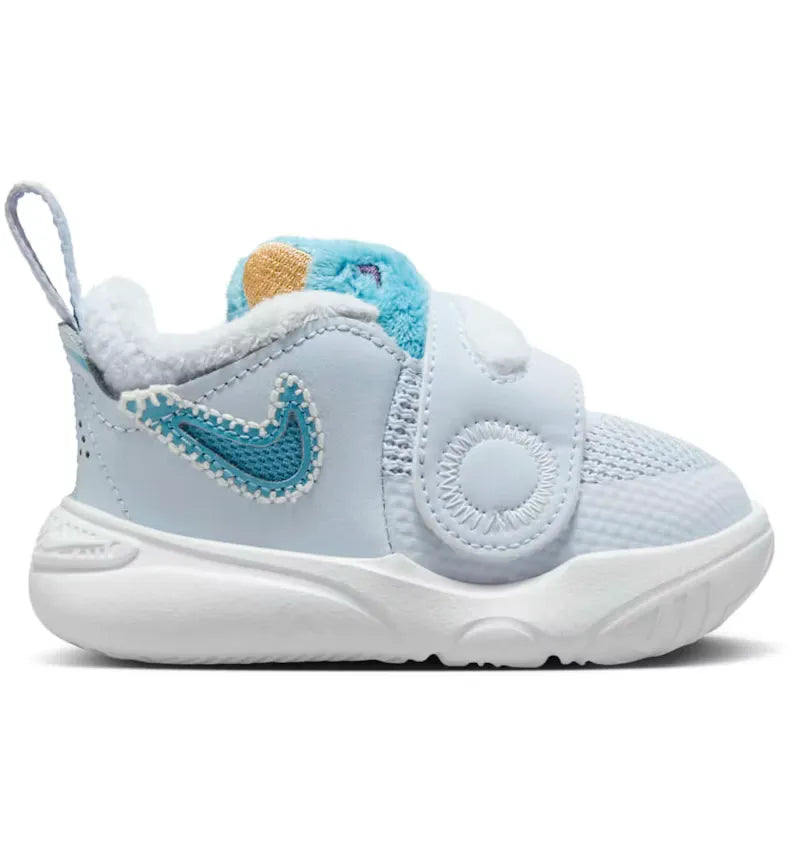Nike Team Hustle D 11 Football Grey Summit White Celestial Gold Denim Turquoise (TD) - vue 360