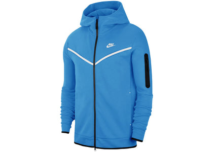 Nike Sportswear Tech Fleece Full-Zip Hoodie Blue White - apparel view 2
