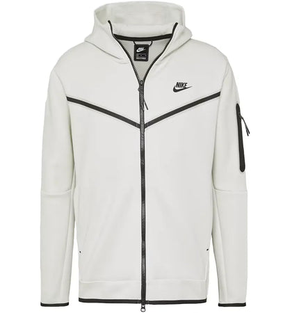 Nike Sportswear Tech Fleece Full-Zip Hoodie Light Bone/Black - authentic Nike apparel