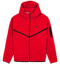 Nike Tech Fleece Windrunner Full Zip Hoodie Gym Red/Black